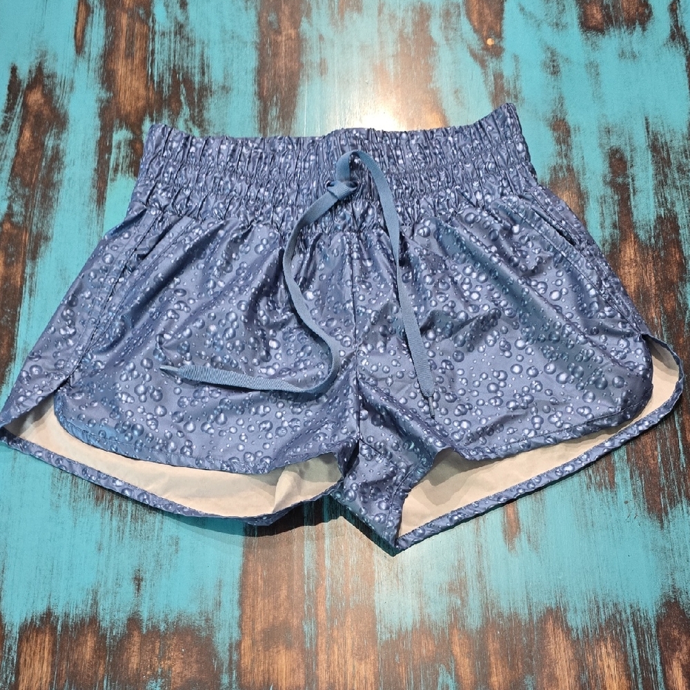 Active USA Blue Athletic Shorts with Elastic Waistband